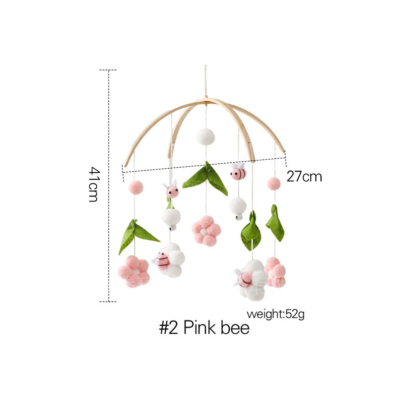 Cross-border hot-selling newborn baby soothing bed bell hanging baby sleeping wind chime rotatable educational rattle toy