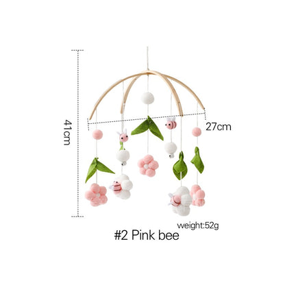 Cross-border hot-selling newborn baby soothing bed bell hanging baby sleeping wind chime rotatable educational rattle toy