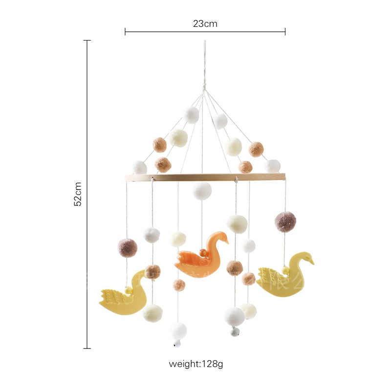 Cross-border hot-selling newborn baby soothing bed bell hanging baby sleeping wind chime rotatable educational rattle toy