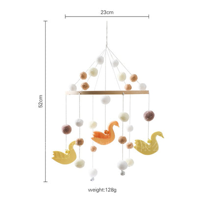 Cross-border hot-selling newborn baby soothing bed bell hanging baby sleeping wind chime rotatable educational rattle toy