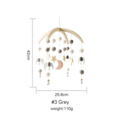 Cross-border hot-selling newborn baby soothing bed bell hanging baby sleeping wind chime rotatable educational rattle toy