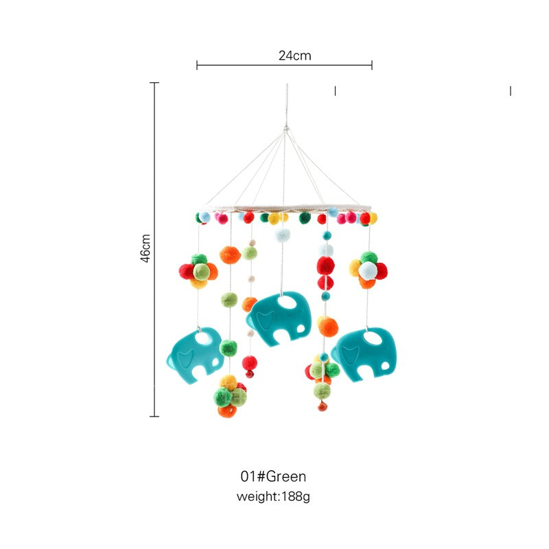 Cross-border hot-selling newborn baby soothing bed bell hanging baby sleeping wind chime rotatable educational rattle toy