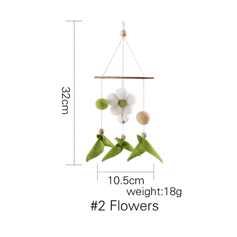 Cross-border hot-selling newborn baby soothing bed bell hanging baby sleeping wind chime rotatable educational rattle toy