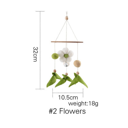 Cross-border hot-selling newborn baby soothing bed bell hanging baby sleeping wind chime rotatable educational rattle toy