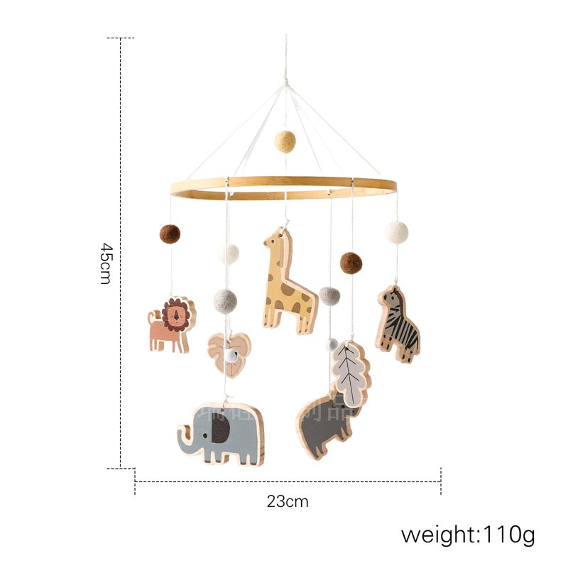 Cross-border hot-selling newborn baby soothing bed bell hanging baby sleeping wind chime rotatable educational rattle toy