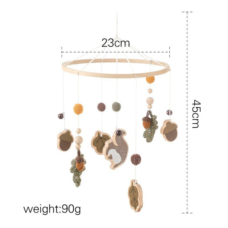 Cross-border hot-selling newborn baby soothing bed bell hanging baby sleeping wind chime rotatable educational rattle toy