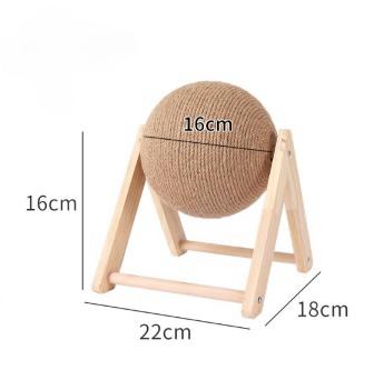 Cat scratching board cat toy wooden cat scratching ball grinding claw hand wrapped sisal rope cat climbing frame durable cat scratching column pet supplies