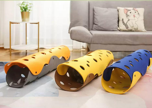 Cat toy channel pet cat tunnel rolling ground dragon teasing cat toy cat nest various combination felt cat nest tunnel