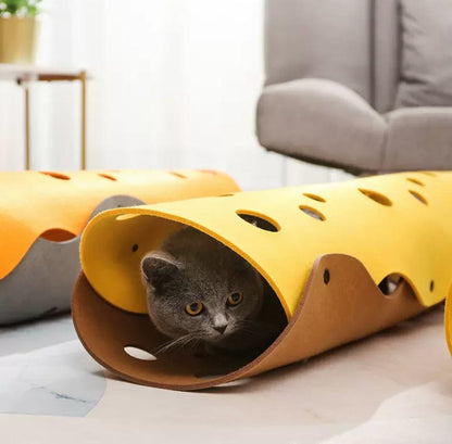 Cat toy channel pet cat tunnel rolling ground dragon teasing cat toy cat nest various combination felt cat nest tunnel