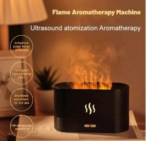 2022 flame humidifier aromatherapy humidifier mute simulation flame aromatherapy machine bedroom living room atmosphere light cross border