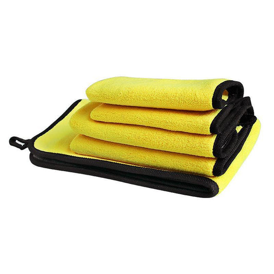 Coral velvet car cleaning cloth car washing towel two-color car cleaning towel thickened water-absorbent double-sided car towel manufacturer wholesale